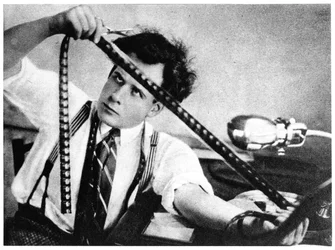 Sergei Eisenstein Editing the Film October, 1928, from Serge Eisenstein, Reflexions d